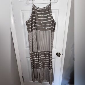 Striped and Patterned Maxi Dress